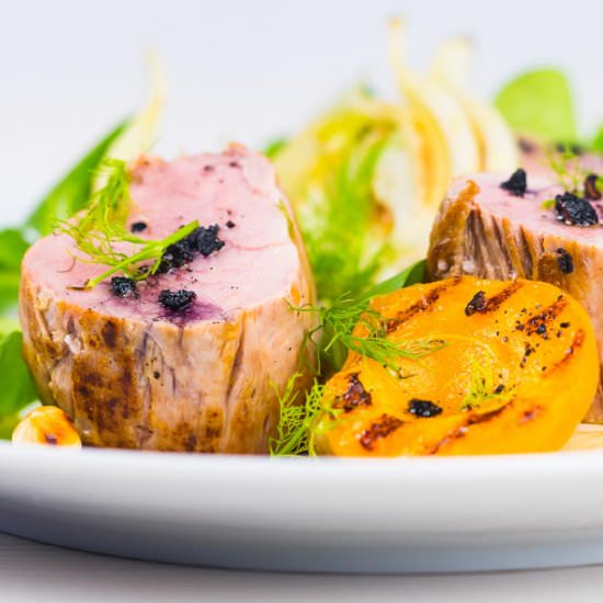 Roast Pork Tenderloin with Apricots - Recipe photo by Brian Jones