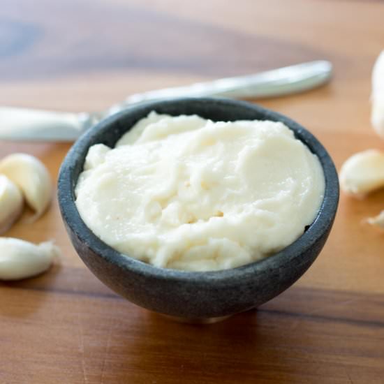 Toum (Garlic Aioli) - Recipe photo by SimplyLebanese