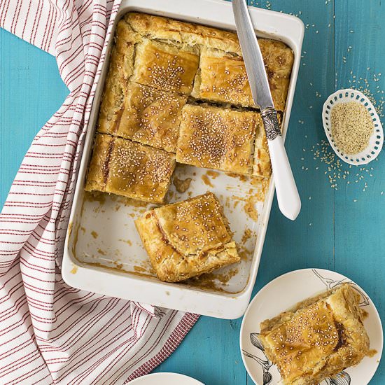 Four cheese savory pie - Recipe photo by thehungrybites.com