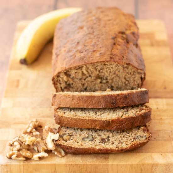 Healthy Banana and Walnut Loaf - Recipe photo by neilshealthymeals