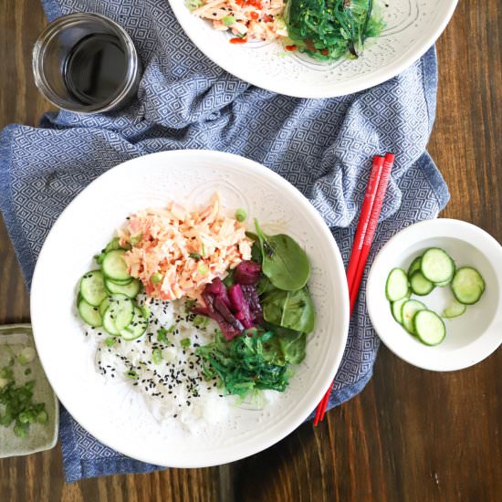 Spicy Crab Poke Bowls - Recipe photo by FunnyLoveLindsay