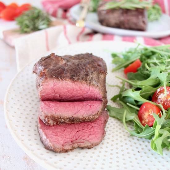 Rosemary Garlic Sous Vide Steak - Recipe photo by Whitney Bond