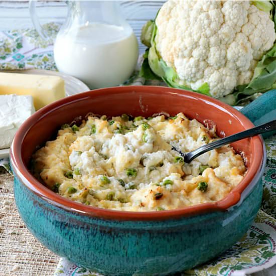 Cheesy Mashed Cauliflower Casserole - Recipe photo by Kudos Kitchen by Renee