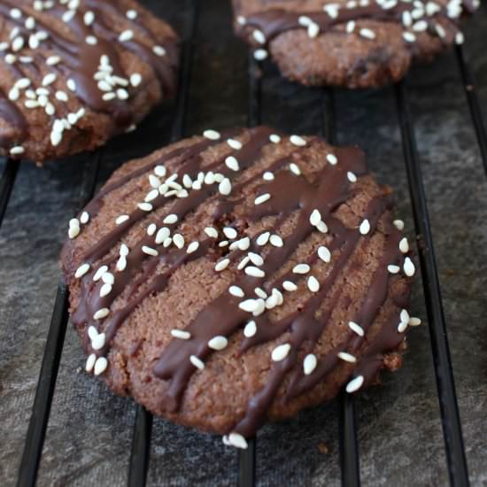 Triple Chocolate Tahini Cookies - Recipe photo by thefoodiejourney