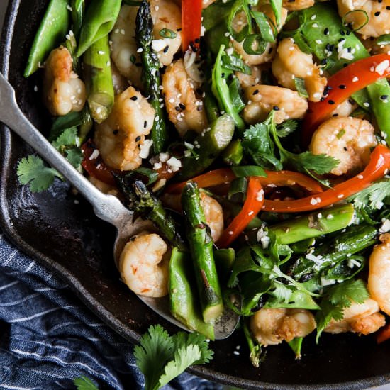 Garlic Shrimp Stir Fry - Recipe photo by themodernproper