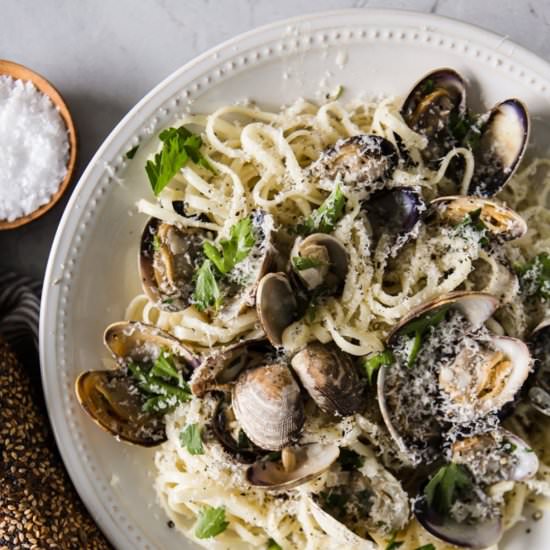 Champagne and Cream Clam Linguini - Recipe photo by themodernproper