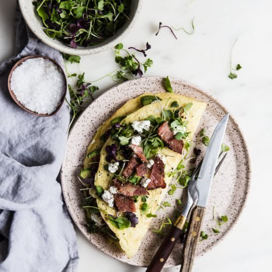 Avocado, Chèvre and Bacon Omelette - Recipe photo by themodernproper