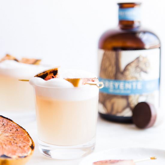 Grapefruit & Mezcal Paloma Sour - Recipe photo by themodernproper