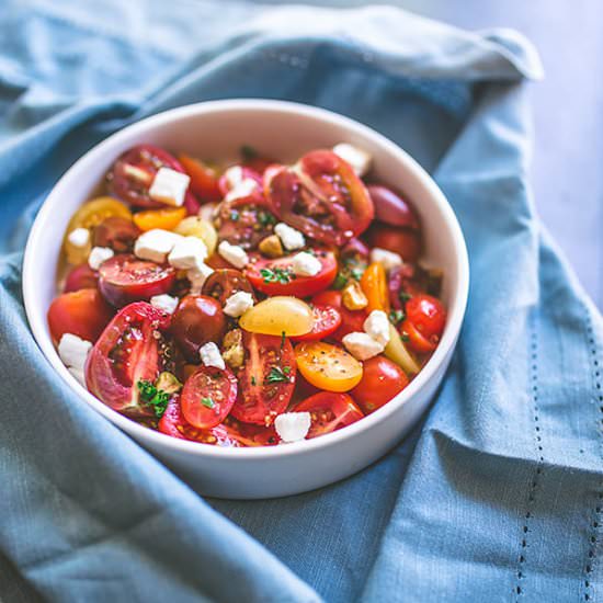 Heirloom Tomato Salad with Feta - Recipe photo by insolenceandwine