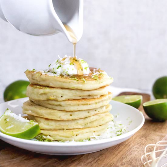 Coconut Key Lime Pancakes - Recipe photo by dashofmandi