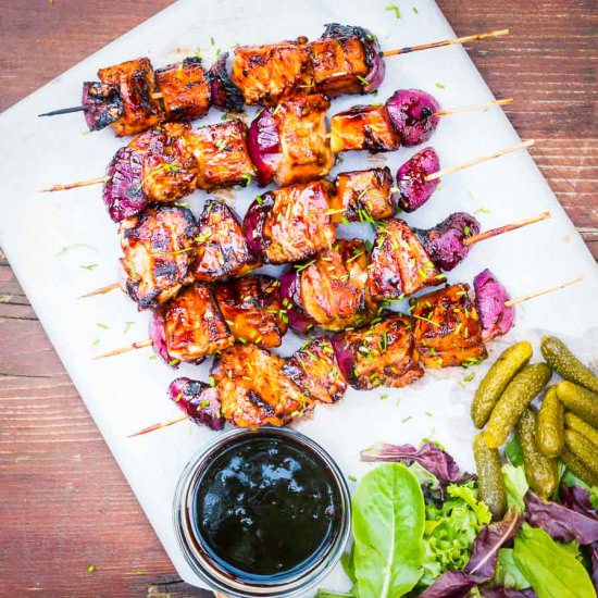BBQ Pineapple Chicken Kebabs - Recipe photo by Brian Jones