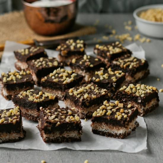 Chocolate coconut squares - Recipe photo by vanillafrost4