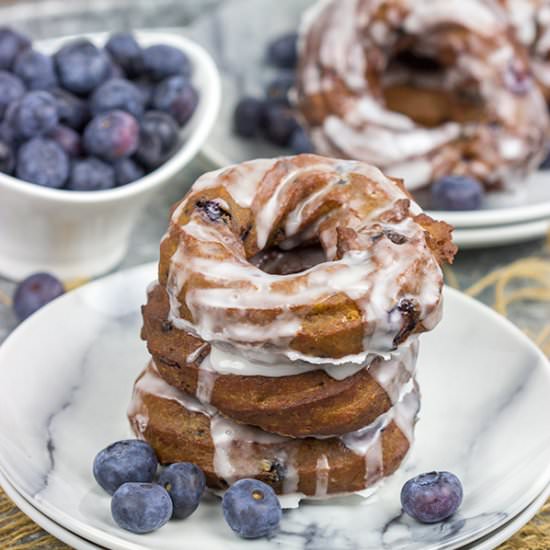 Glazed Blueberry Crullers - Recipe photo by spicedblog