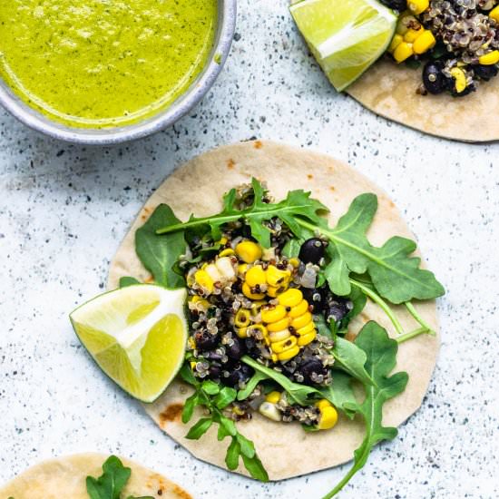 Quinoa Tacos - Recipe photo by piesandtacos