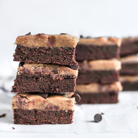 Brownie with PB Cookie Dough - Recipe photo by atasteofwellbeing