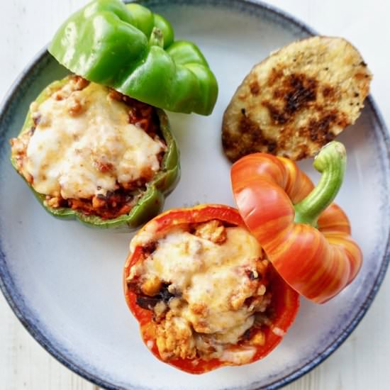 Chicken & Eggplant Parm Peppers - Recipe photo by A Wholesome New World