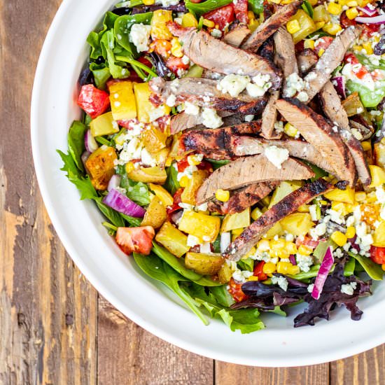Cowboy Steak Salad - Recipe photo by catzinthekitchen