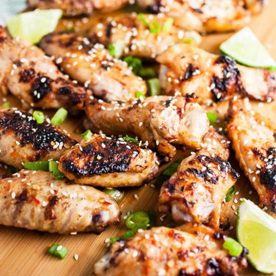Sweet Spicy Grilled Chicken Wings - Recipe photo by therusticfoodie