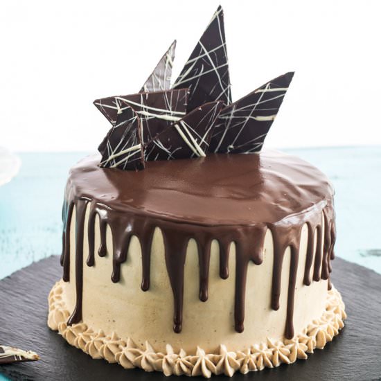 Chocolate Vertical Layer Cake - Recipe photo by Home Cooking Adventure