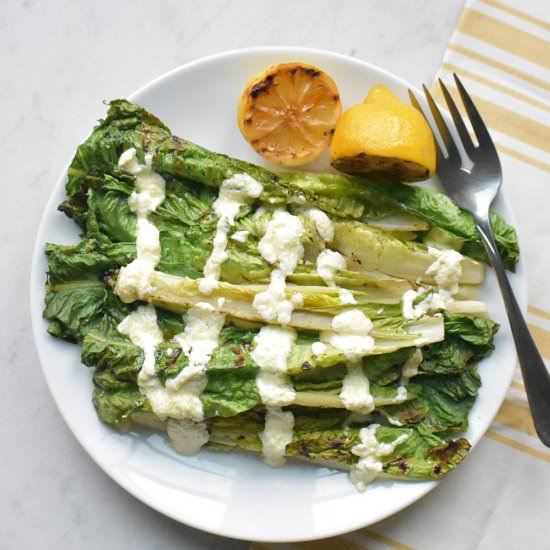 Grilled Romaine+Creamy Goat Cheese - Recipe photo by TurksWhoEat
