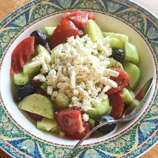 Traditional Greek Salad - Recipe photo by VayiasKitchen
