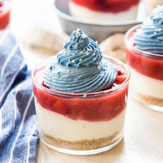 Coconut Strawberry Cheesecake Jars - Recipe photo by The Flavor Bender