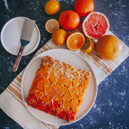 Citrus Almond Ombre Cake - Recipe photo by ayokitchen