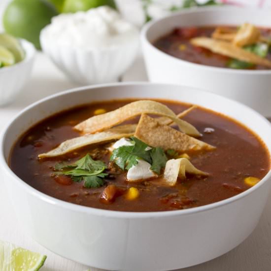 Enchilada Soup - Recipe photo by BeyondtheCoop