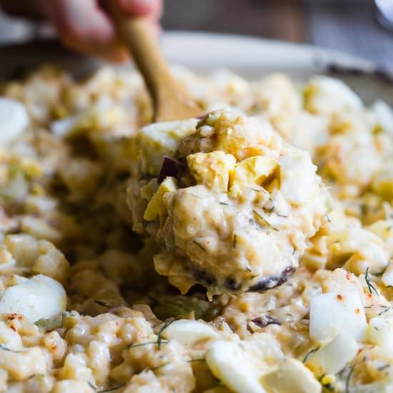 Cauliflower Potato Salad - Recipe photo by foodfaithfitness