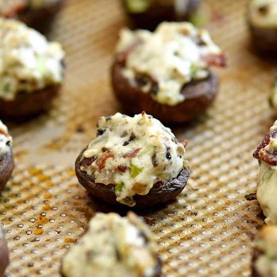 Bacon Cream Cheese Stuffed Mushroom - Recipe photo by onionringsandthings