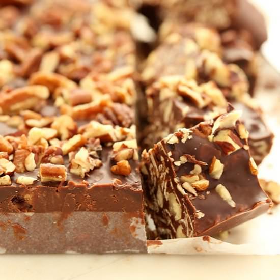 No Bake Chocolate Oat Bars - Recipe photo by The Harvest Kitchen