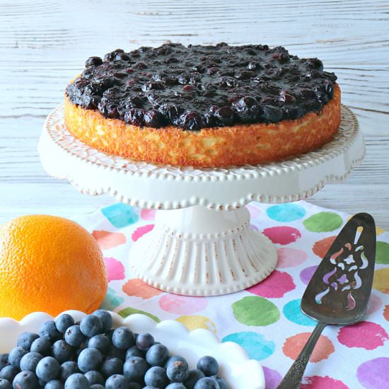 Almond Cake with Fruit Compote - Recipe photo by Kudos Kitchen by Renee