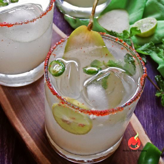 Spiced Pear and Jalapeno Spritzer - Recipe photo by anshusfoododyssey