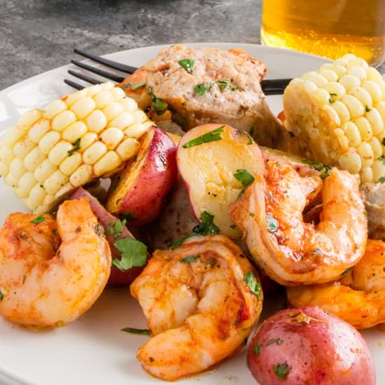 Cajun Grilled Shrimp Boil - Recipe photo by West Via Midwest