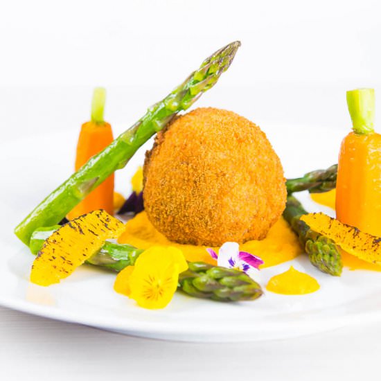 Confit Duck Leg Bonbons with Carrot - Recipe photo by Brian Jones