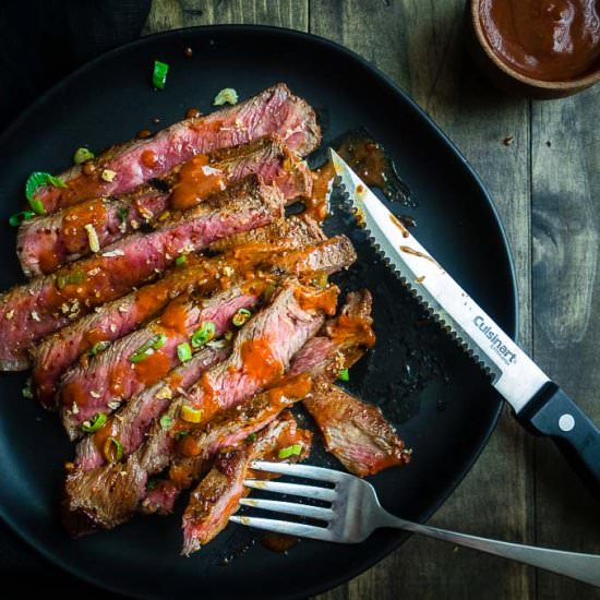 Gochujang Marinaded Flat Iron Steak - Recipe photo by Went Here 8 This