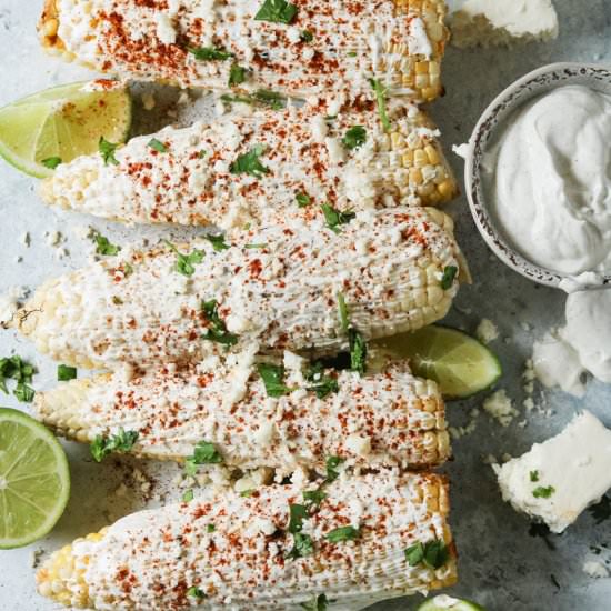 Grilled Mexican Street Corn - Recipe photo by WanderlustandWellness