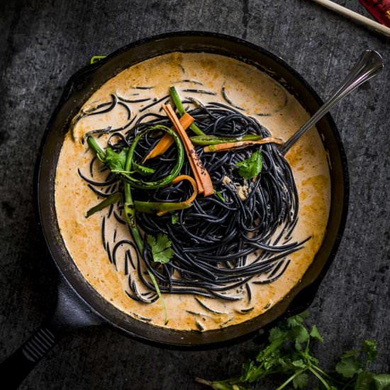 Coconut Curry Noodles - Recipe photo by Recipe Fiction