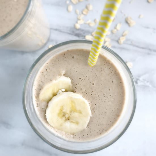 Peanut Butter Banana Oat Smoothie - Recipe photo by bpoulsonrd