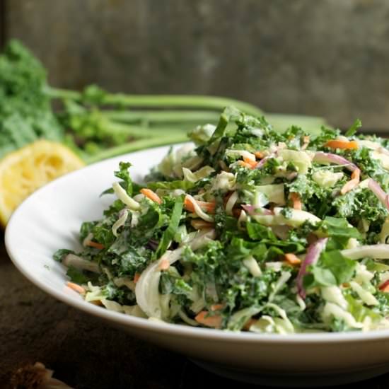 Kale Slaw - Recipe photo by EarthFoodandFire