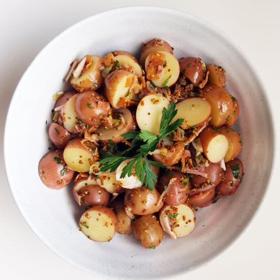 Summery Baby Red Potato Salad - Recipe photo by leelscooks