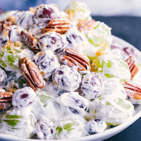 CREAMY GRAPE SALAD - Recipe photo by The Food Cafe