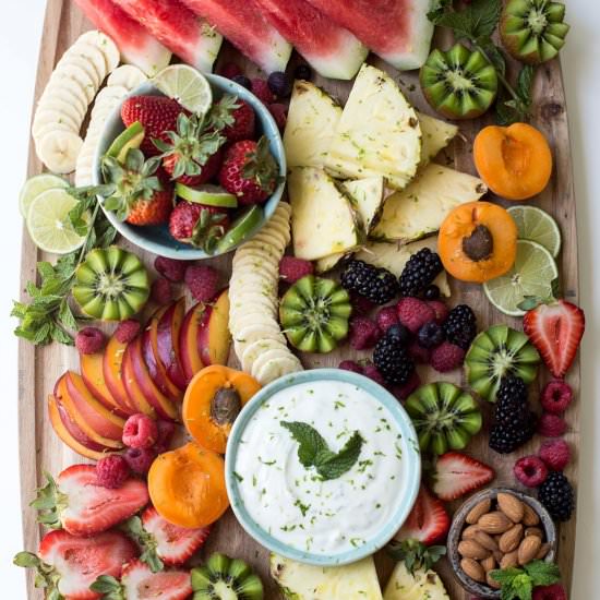 Summer Fruit Board - Recipe photo by Kiwi and Carrot
