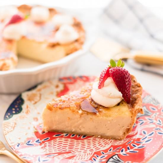 Crème Brûlée Pie - Recipe photo by senseandedibility
