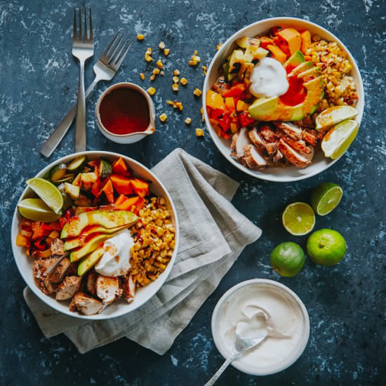 Grilled Southwest Quinoa Bowls - Recipe photo by ayokitchen