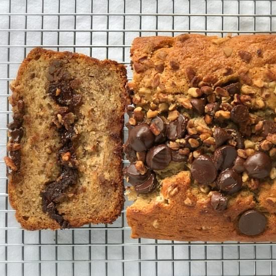 Super-Moist Chocolate Banana Bread - Recipe photo by offscriptrecipes