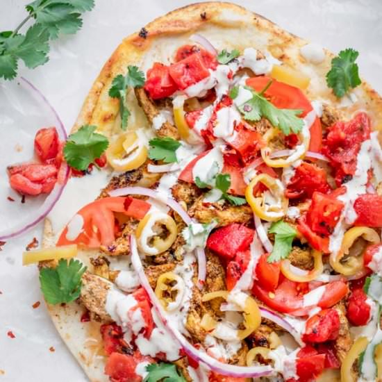 Shawarma Pita Pizza - Recipe photo by feelgoodfoodie1