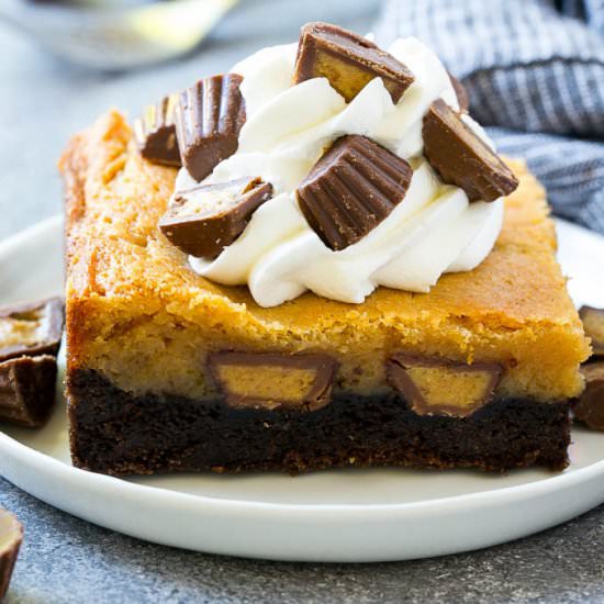 PB Chocolate Gooey Butter Cake - Recipe photo by dinneratthezoo