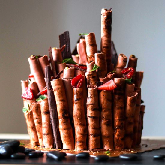 Mint and Strawberry Concord Cake - Recipe photo by KoalifiedBaking