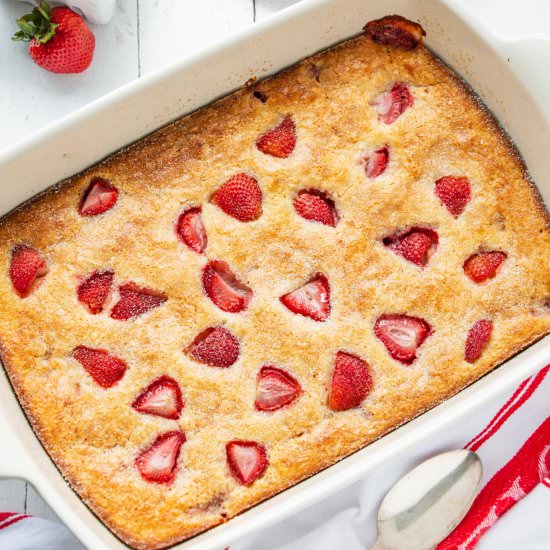 Easy Strawberry Buckle - Recipe photo by Savingroomfordessert